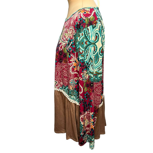 NWT Perfectly Priscilla Mixed Media Abstract Floral Print Tunic, XXXL - Picture 4 of 6
